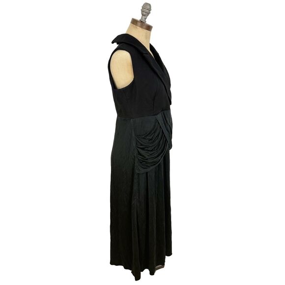 EMILIA GEORGE Meghan Maternity Dress M Black Mixed Media Formal EUC B86 - Picture 3 of 7